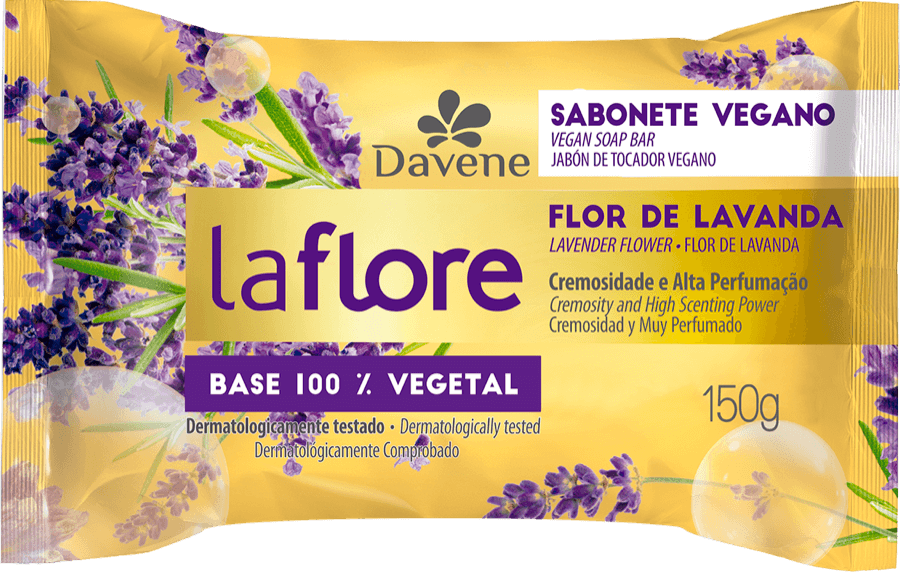 SABONETE LA FLORE DAVENE 150G FLOR DE LAVANDA | DPC Distribuidor Atacadista